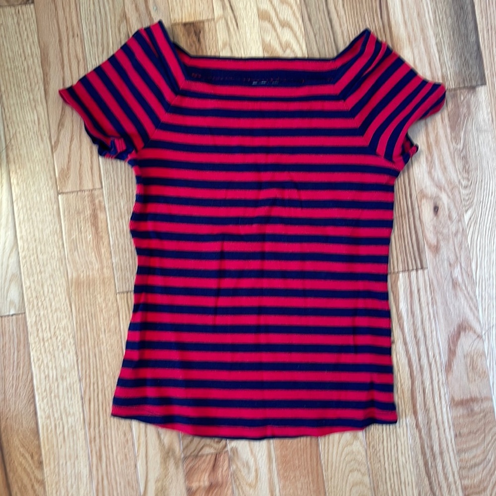 Red and blue T shirt